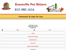 Tablet Screenshot of evansvillepetsitter.com